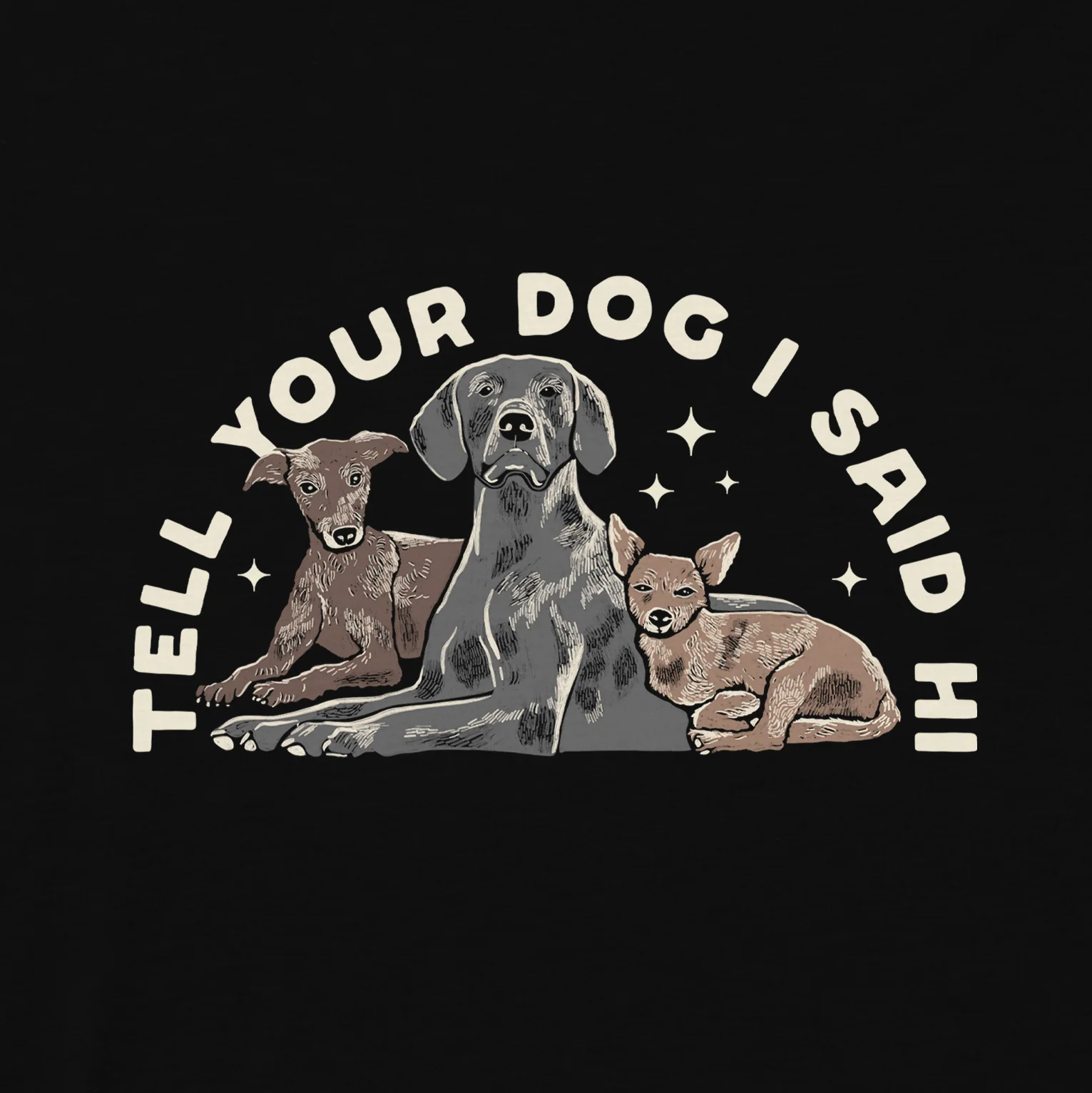 3 Dog TYDISH Tee - Black - Image 2