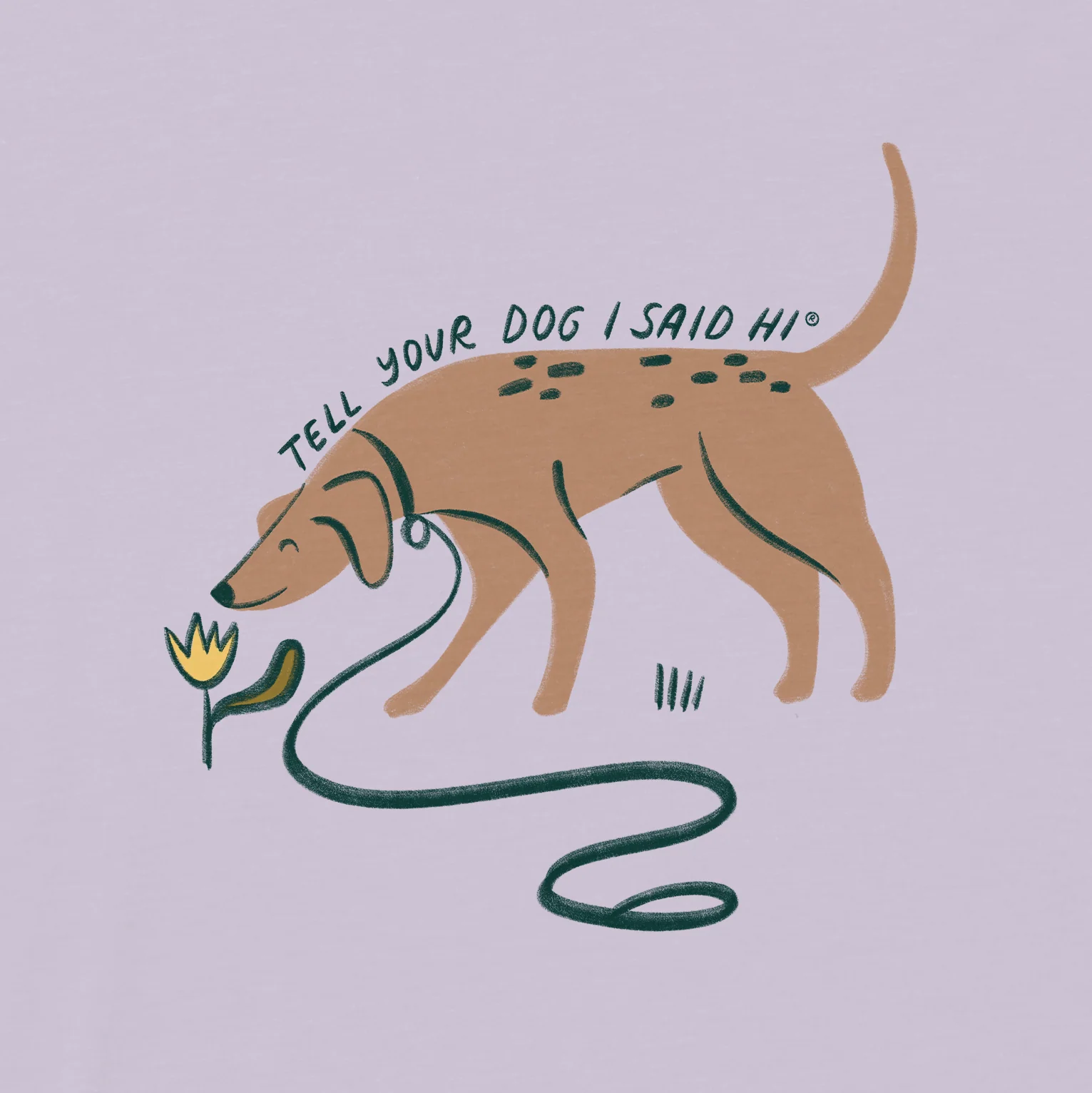 Sniff Sniff Tee - Lavender - Image 2