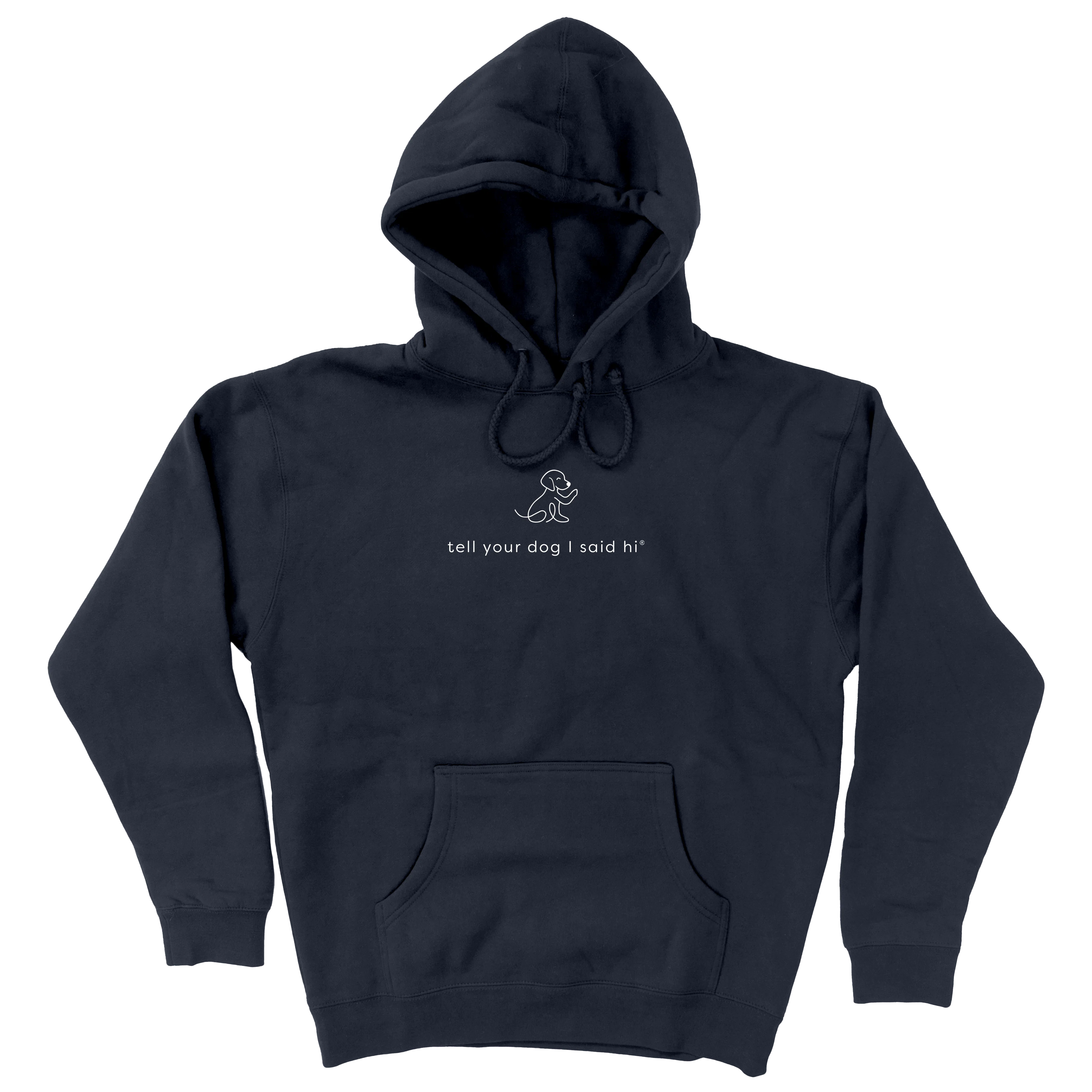 Waving Dog Hoodie - Navy