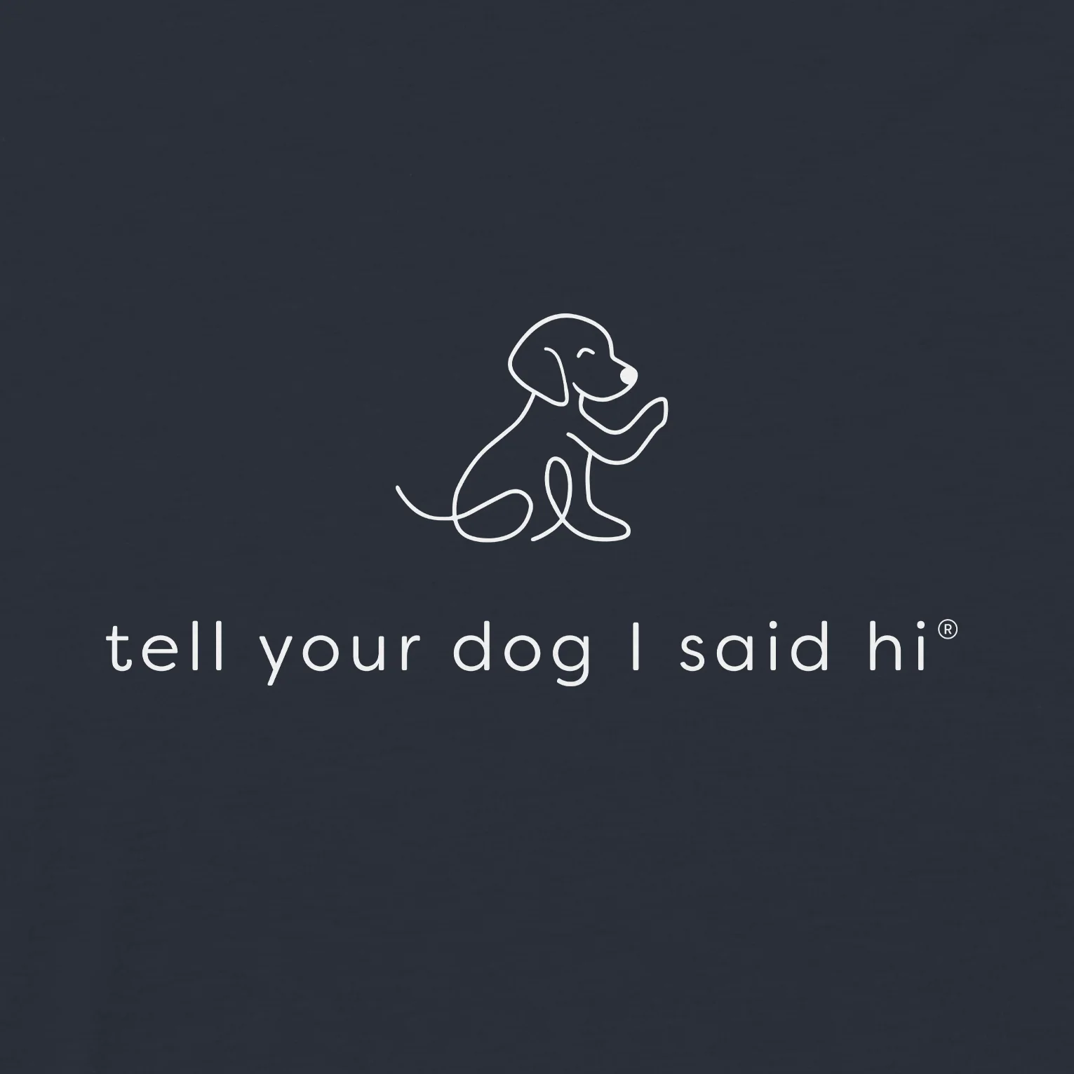 Waving Dog Hoodie - Navy - Image 2